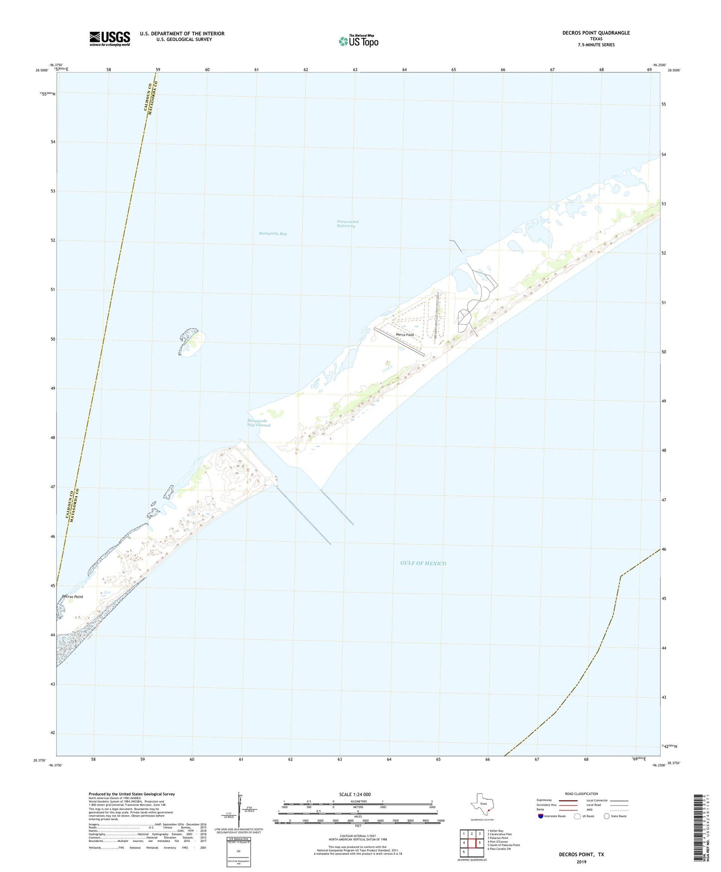 Decros Point Texas US Topo Map Image