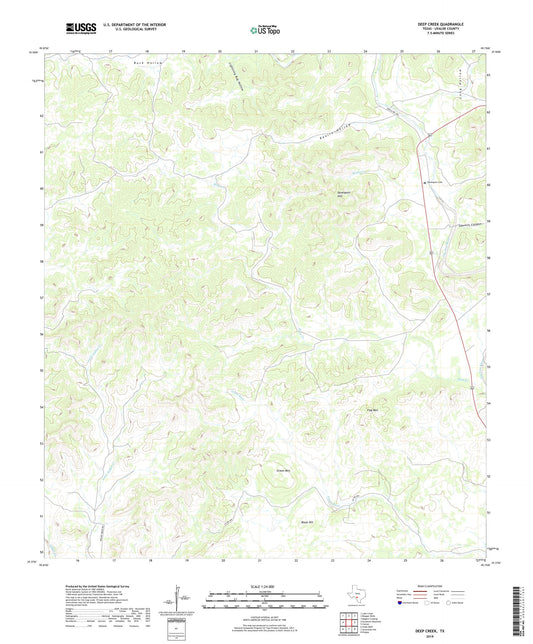 Deep Creek Texas US Topo Map Image