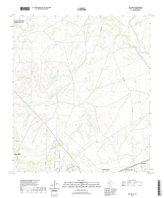 Del Rio NE Texas US Topo Map Image