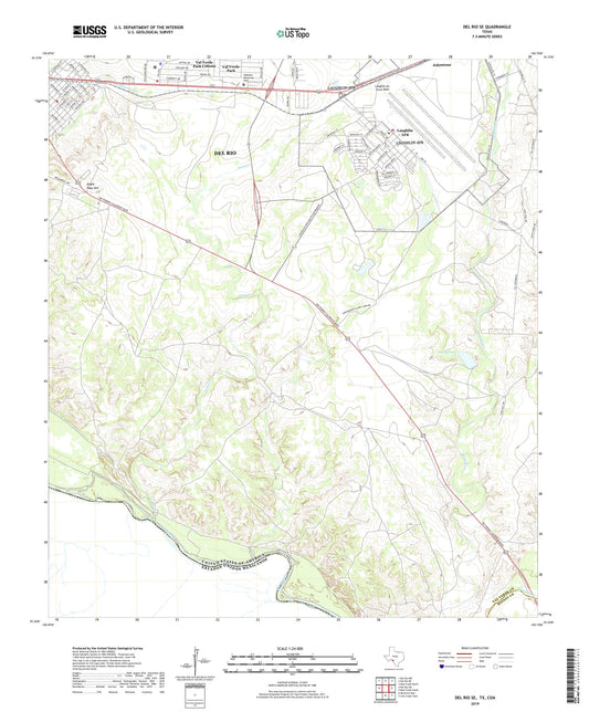 Del Rio SE Texas US Topo Map Image