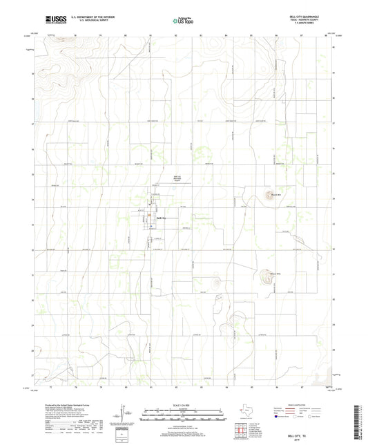 Dell City Texas US Topo Map Image