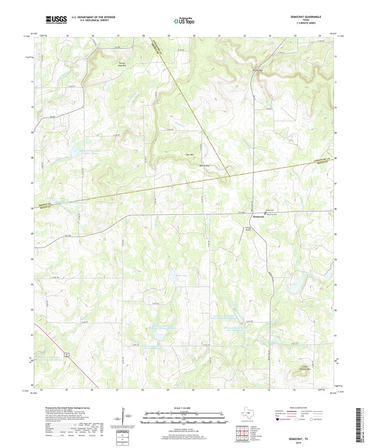 Democrat Texas US Topo Map Image