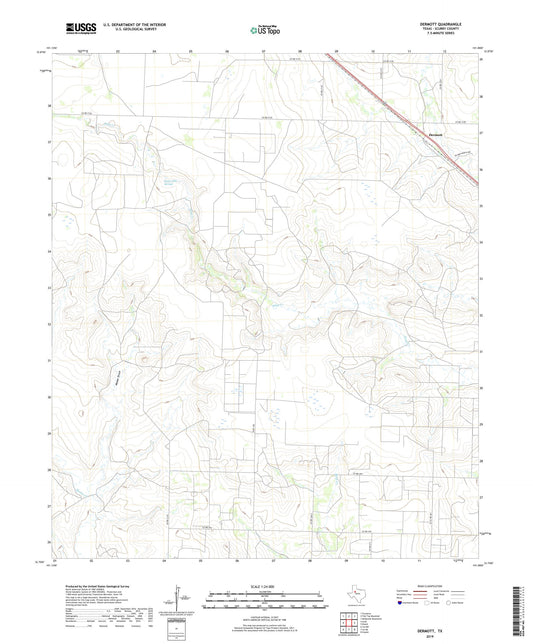 Dermott Texas US Topo Map Image