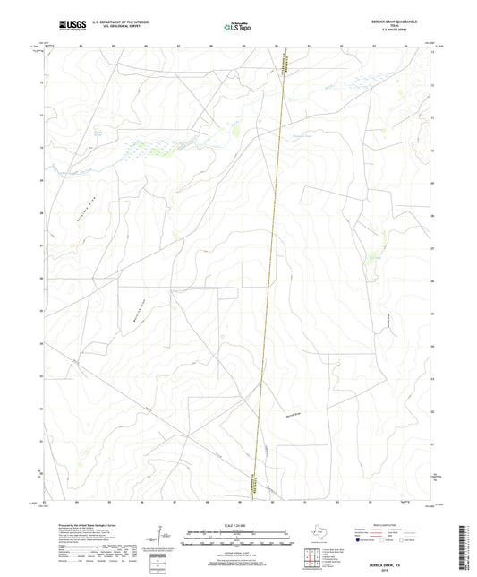 Derrick Draw Texas US Topo Map Image