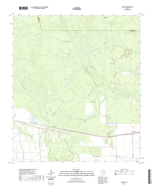 Devers Texas US Topo Map Image