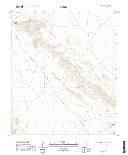 Devil Ridge Texas US Topo Map Image