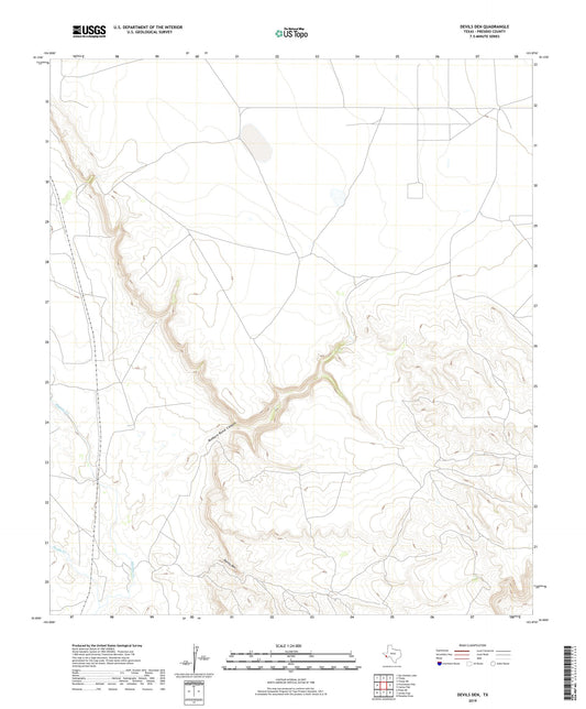 Devils Den Texas US Topo Map Image