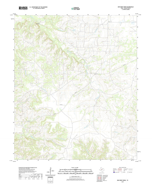 Dew Drop Creek Texas US Topo Map Image