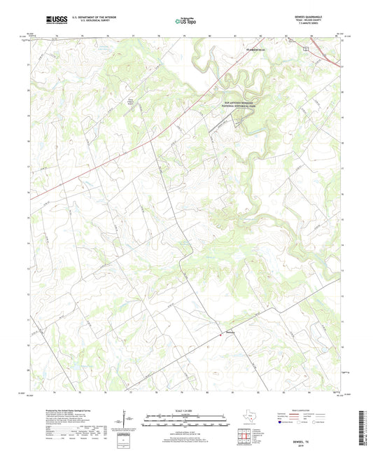 Dewees Texas US Topo Map Image