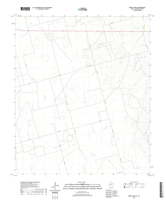 Dewey Lake SE Texas US Topo Map Image