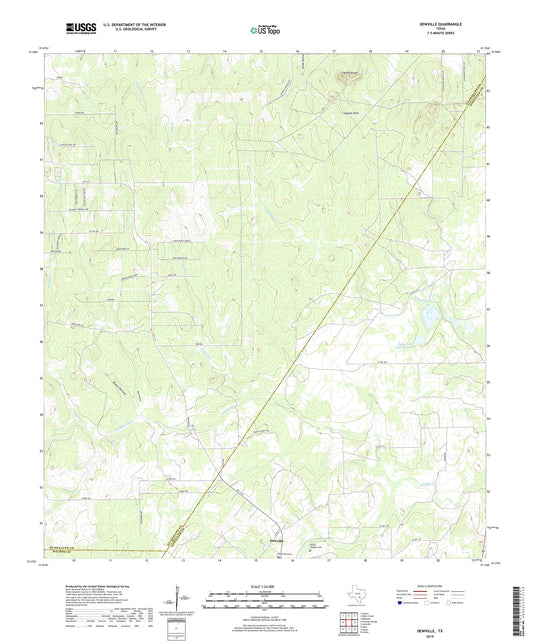Dewville Texas US Topo Map Image