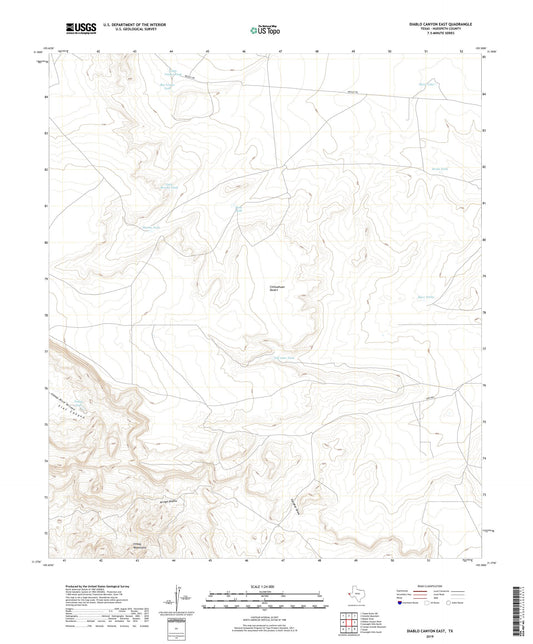 Diablo Canyon East Texas US Topo Map Image
