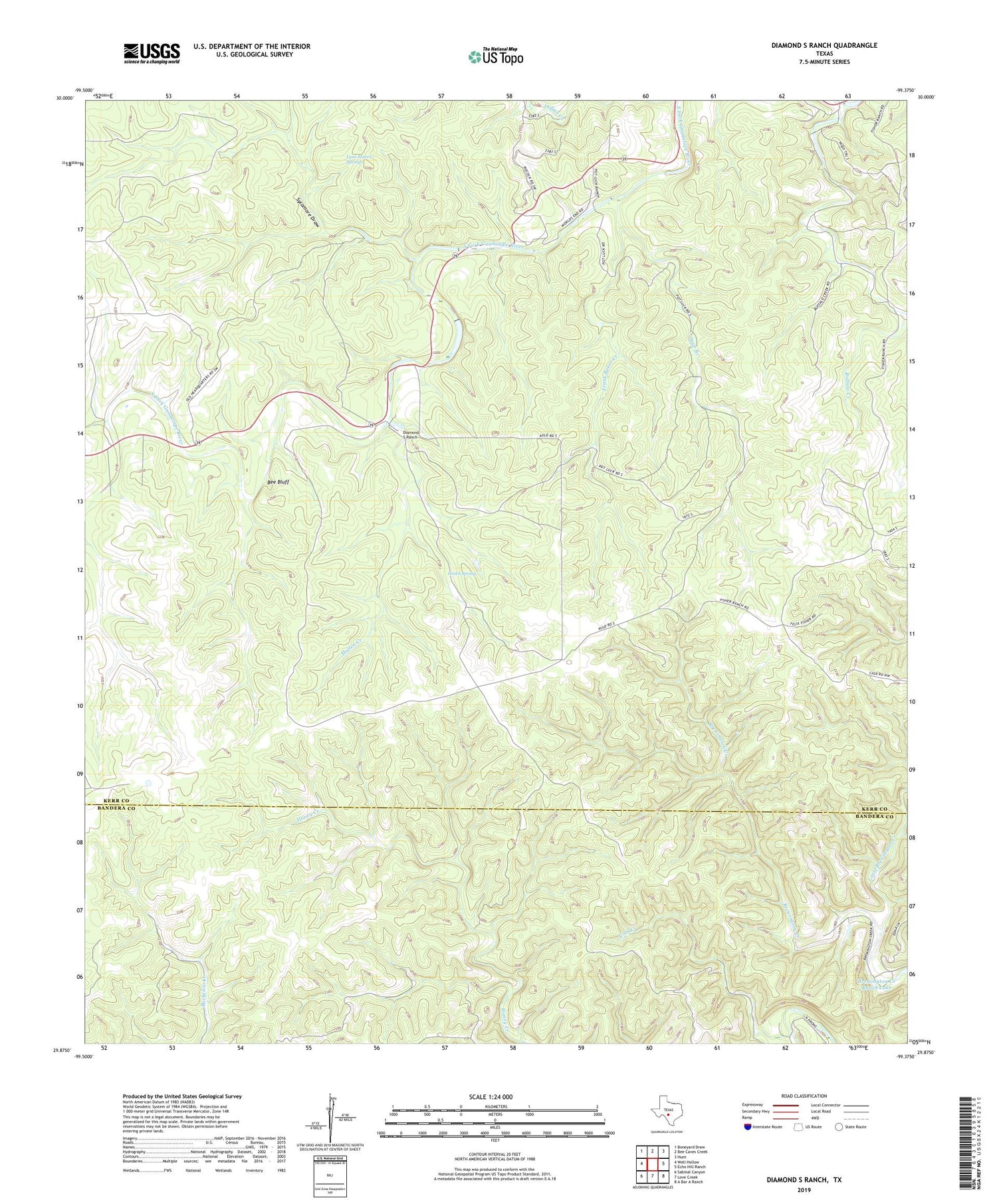 Diamond S Ranch Texas US Topo Map Image