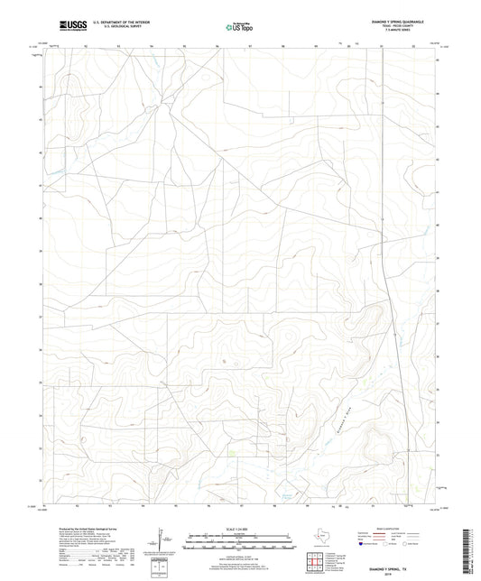 Diamond Y Spring Texas US Topo Map Image