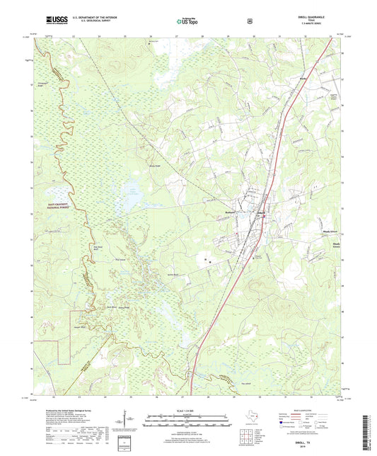 Diboll Texas US Topo Map Image