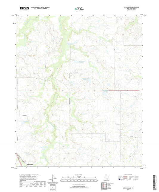 Dickworsham Texas US Topo Map Image