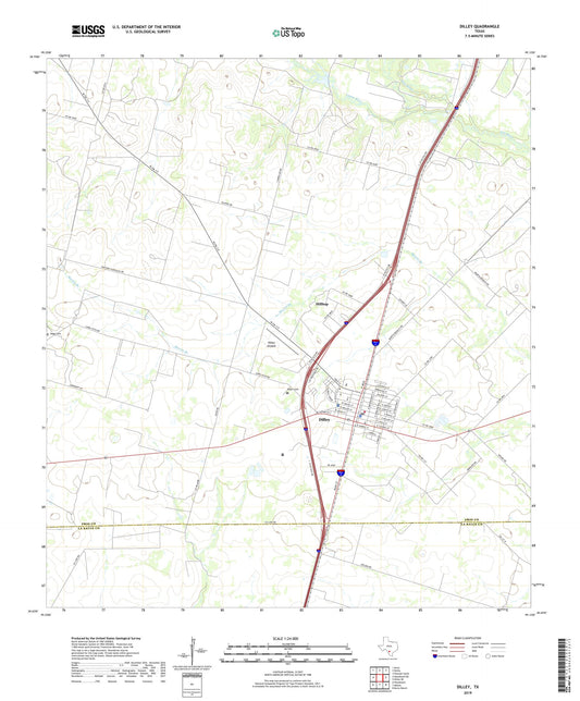 Dilley Texas US Topo Map Image