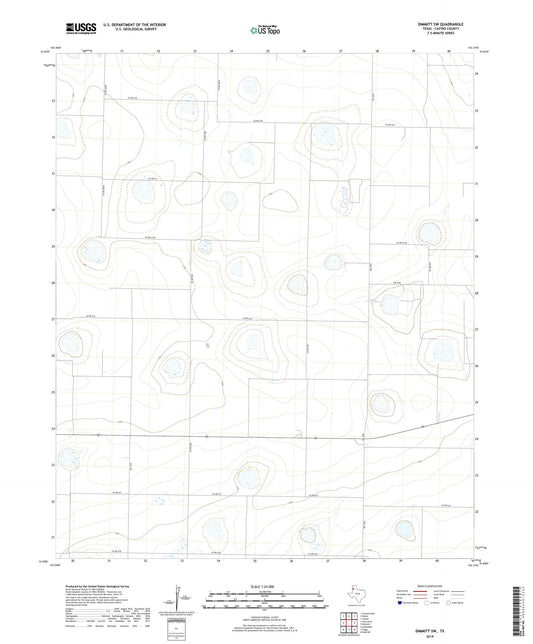 Dimmitt SW Texas US Topo Map Image