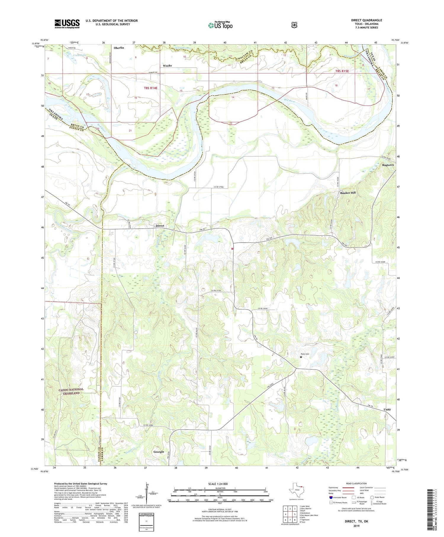 Direct Texas US Topo Map Image