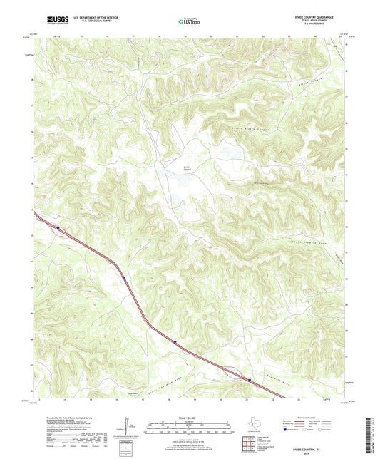 Divide Country Texas US Topo Map Image