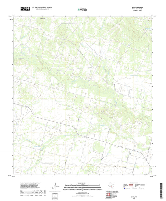 Divot Texas US Topo Map Image