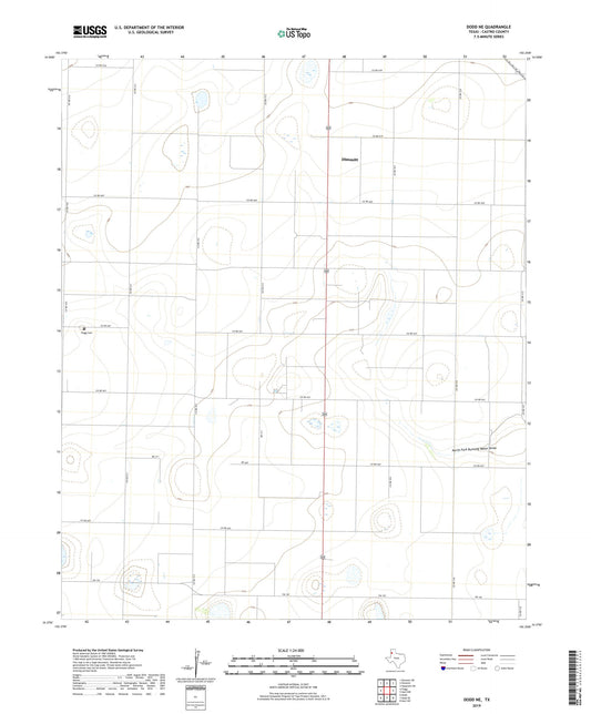 Dodd NE Texas US Topo Map Image