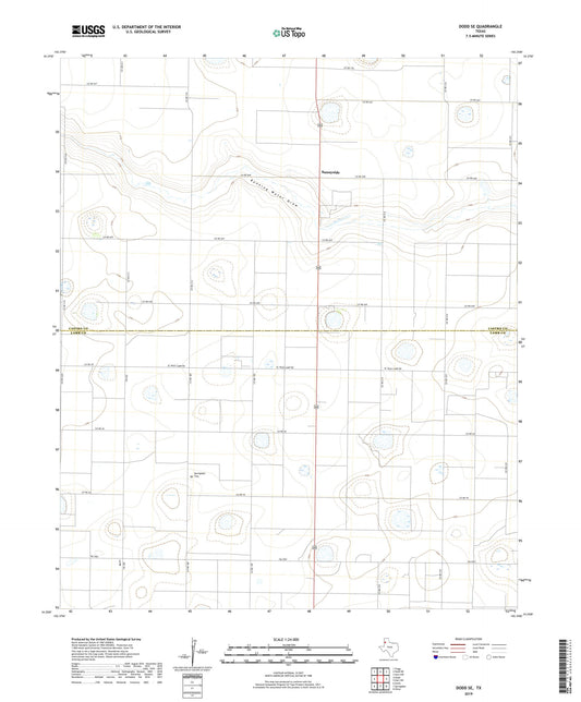 Dodd SE Texas US Topo Map Image