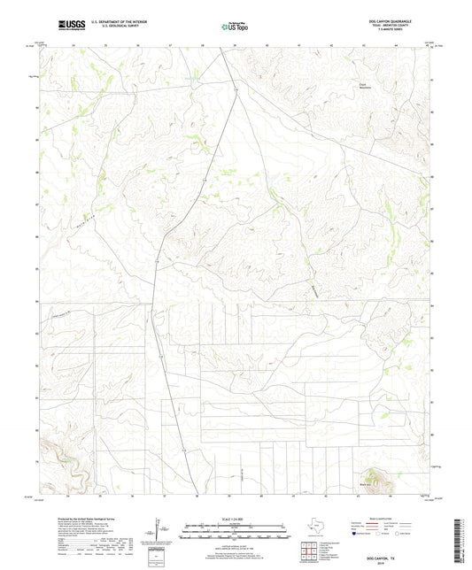 Dog Canyon Texas US Topo Map Image