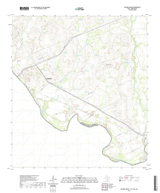 Dolores Ranch Texas US Topo Map Image