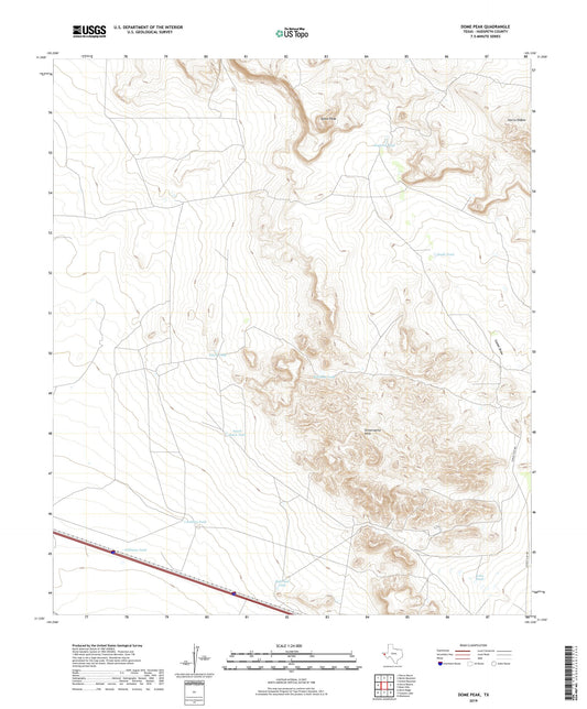 Dome Peak Texas US Topo Map Image