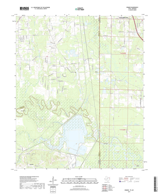 Domino Texas US Topo Map Image