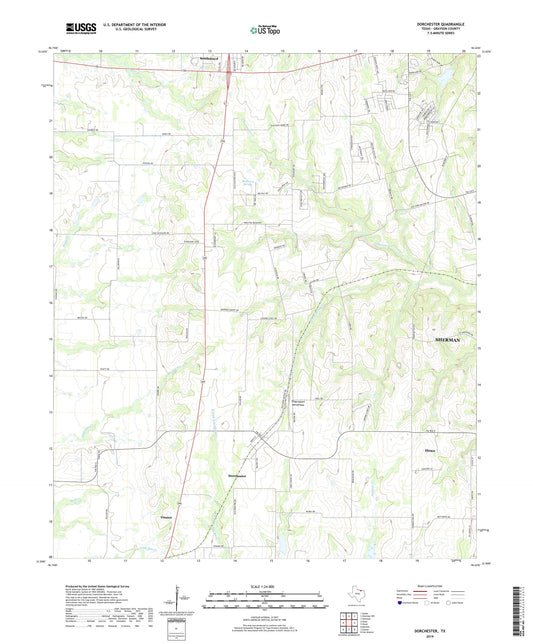 Dorchester Texas US Topo Map Image