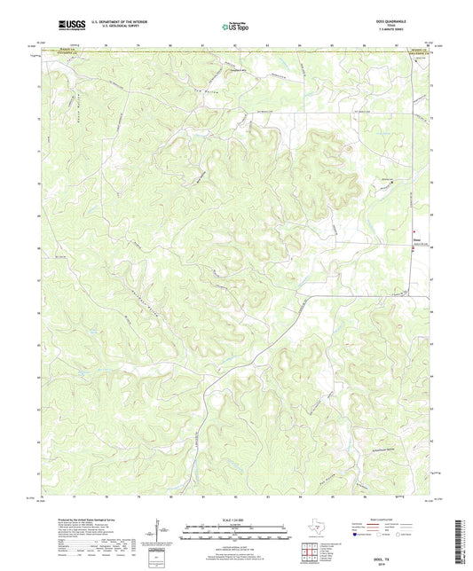 Doss Texas US Topo Map Image