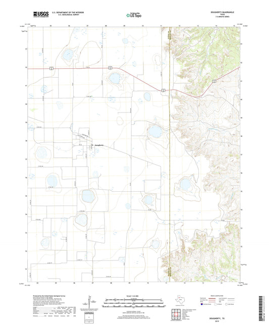 Dougherty Texas US Topo Map Image