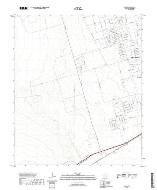 Douro Texas US Topo Map Image