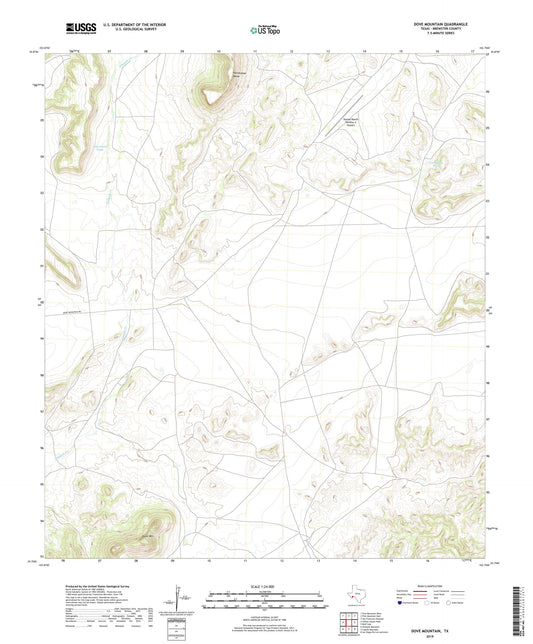 Dove Mountain Texas US Topo Map Image