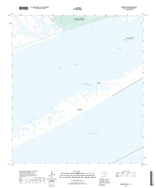 Dressing Point Texas US Topo Map Image