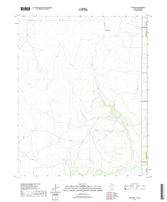 Dreyfoos Texas US Topo Map Image