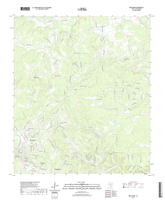 Driftwood Texas US Topo Map Image