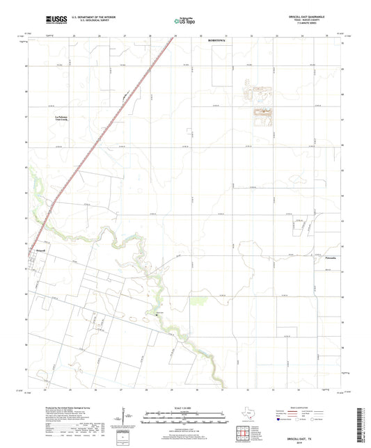 Driscoll East Texas US Topo Map Image