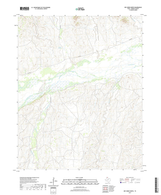 Dry Creek North Texas US Topo Map Image