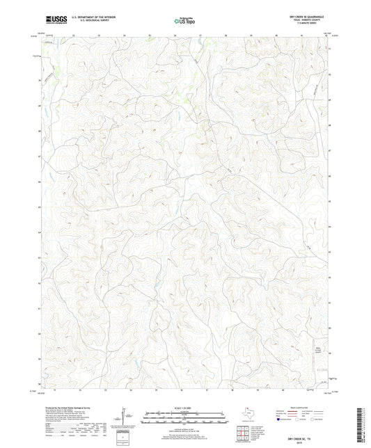 Dry Creek SE Texas US Topo Map Image