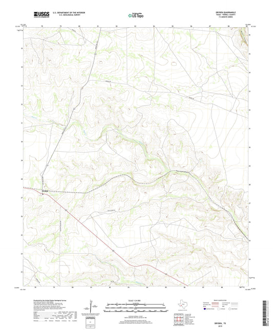 Dryden Texas US Topo Map Image
