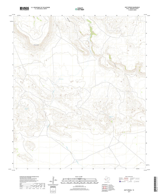 Duff Springs Texas US Topo Map Image