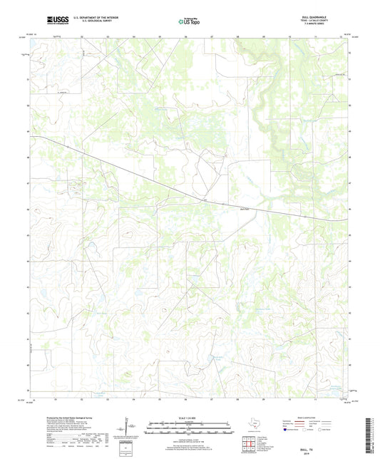 Dull Texas US Topo Map Image