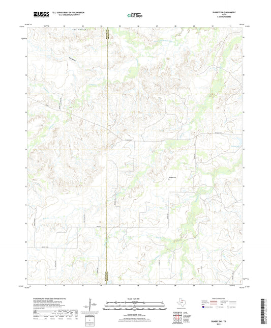 Dundee SW Texas US Topo Map Image