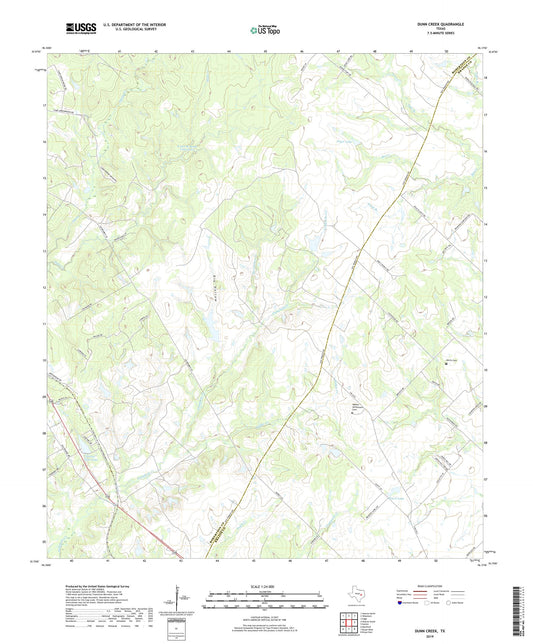 Dunn Creek Texas US Topo Map Image