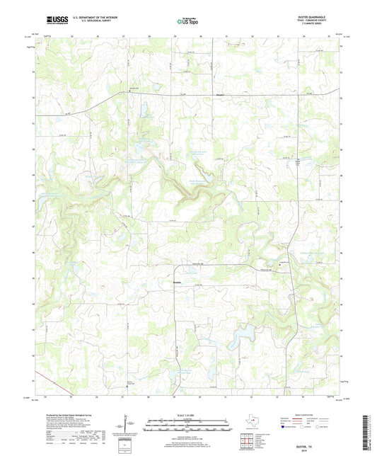Duster Texas US Topo Map Image