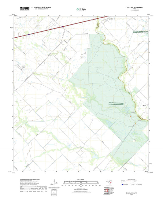 Eagle Lake NE Texas US Topo Map Image