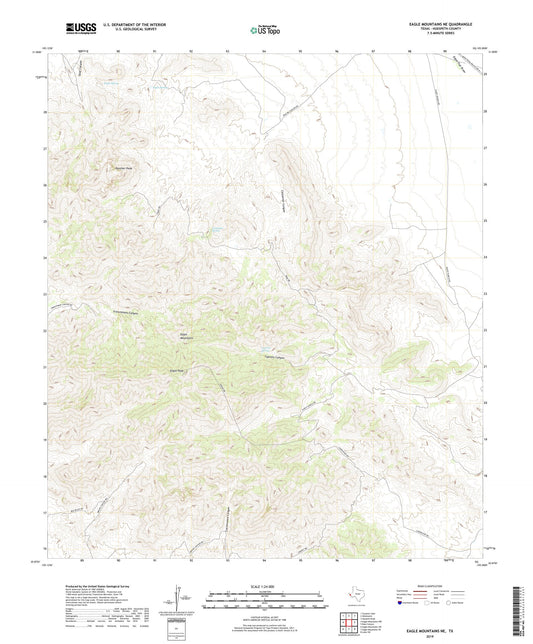 Eagle Mountains NE Texas US Topo Map Image